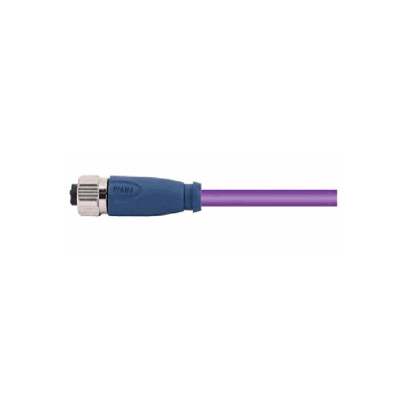 Connecteur femelle M12, 2 pol., codage B IP67, 4A, blindé